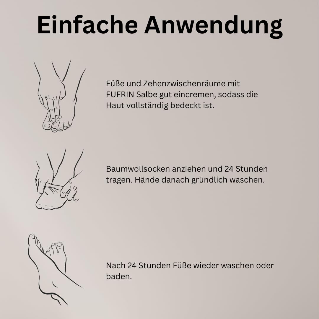 Schweißfüße Salbe bei Fußgeruch | Anti Schweißfuß Mittel | Inklusive Socken (One Size) Fufrin® Fußpflegesystem