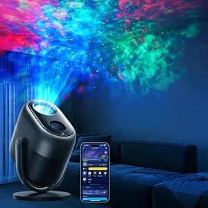 Govee Star Projector Light LED, RGBW 7-Zone Nebula Effect Light Projector Works with Matter Alexa, 50m² Coverage, 50+ Scenes, Smart Timer & 18 White Noise for Bedroom, Living and Kid’s Room Home Decor