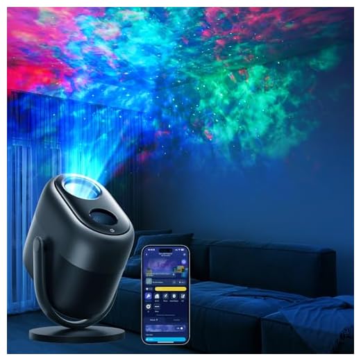 Govee Nebel Sternenhimmel Projektor LED, RGBW 7-Zonen DIY Sternenlicht Projektor mit 50+ Szenen, Matter & Alexa Kompatibel, Smart Timer & 18 White Noises für Kinderzimmer, Schlafzimmer Deko