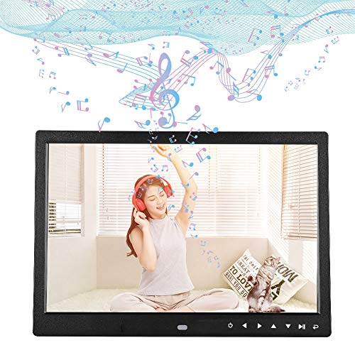 Garsent digitale fotolijst, draagbare elektronische 13-inch fotolijst (1080P HD) met wekker, kalenderfunctie, foto… - Image 3