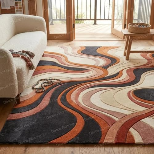Image of Soft Pure Woolen Modern Collection Tufted Carpet for Living Room,Bedroom'Kitchen and Hall (12 X 15) Feet