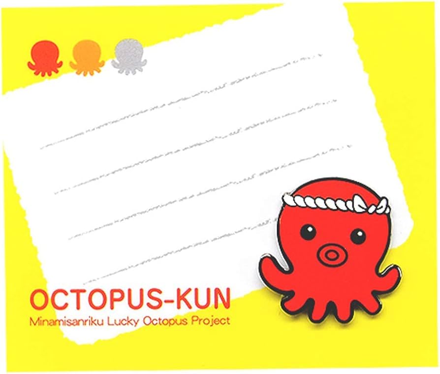 Amazon | オクトパス君 ピンバッジ キャラクター 合格祈願 受験生応援