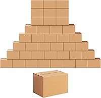 Vista 51 de Edenseelake Paquete de 40 cajas de envío de 10 x 6 x 6 pulgadas, cajas de cartón medianas para embalaje, mudanza, correo, color marrón