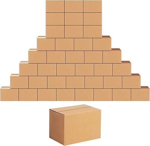 Miniatura 51 de Edenseelake Paquete de 40 cajas de envío de 10 x 6 x 6 pulgadas, cajas de cartón medianas para embalaje, mudanza, correo, color marrón