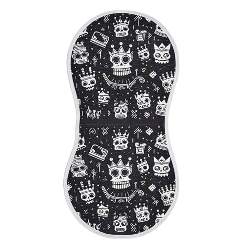 xigua Skulls Stars Baby Burp Cloths for Newborn Boys and Girls 2 Pack, Soft & Absorbent Cotton Baby Burp Cloth, Baby Washcloths, Newborn Towel, Burp Rags