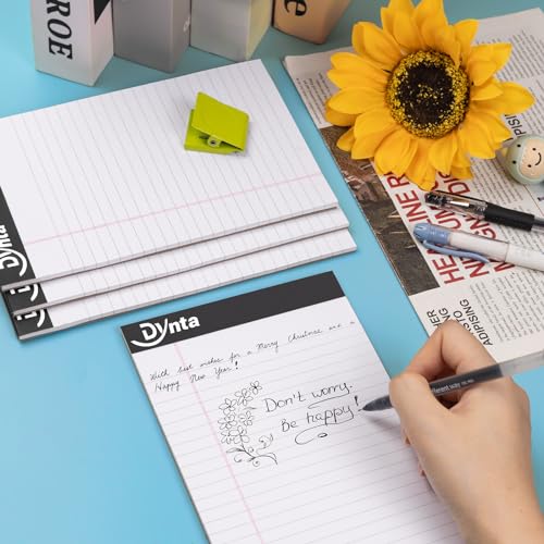 Dynta Bloco de notas legais, pequeno, 14 x 20 cm, bloco de anotações, papel branco, bloco de anotaçõ