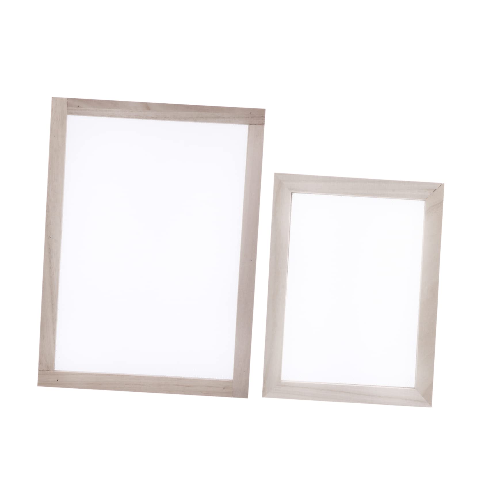 ULDIGI Handmade Paper Frame 2pcs Craft Wooden Frame for Boys and Girls Educational Tool for DIY Art Projects