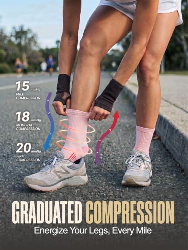 Image of Coolmax Running Socks for Women Stay Dry Cloud Cushioned Compression