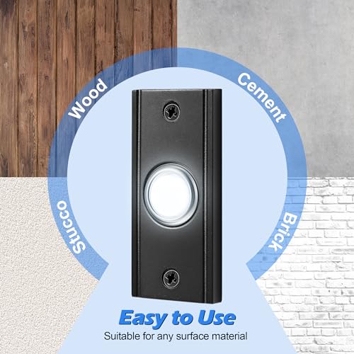 Dreyoo DREYOO-PUSH BUTTON-0951 Lighted Metal Doorbell Push Button thumb #2