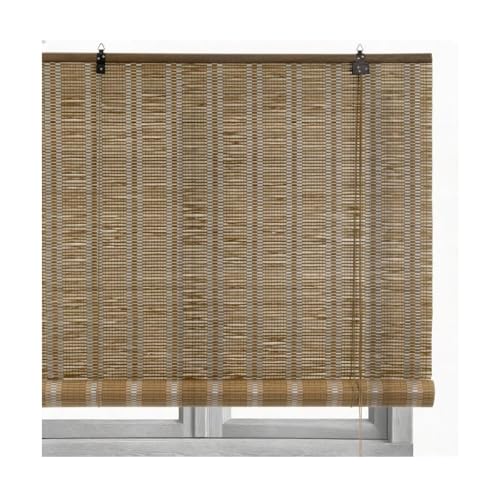 Estor Enrollable de Bambú, Persiana para Puertas o Ventanas, Exterior e Interior para Protección Solar y Privacidad, Natural - Longitud 120 x Profundidad 2,50 x Altura 180 cm