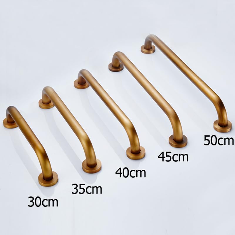 Asidero Ducha Barra de apoyo latón dorado for baño, montaje en pared, reposabrazos for bañera, barra for inodoro, pasamanos for personas mayores, seguridad for el hogar(Noir,40cm)