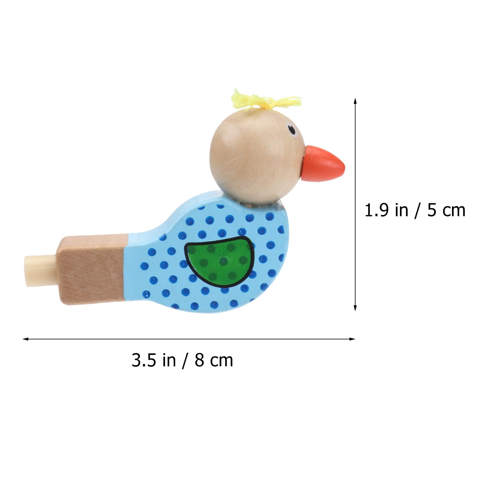 Abaodam Wooden Bird Whistles Fun Noise Maker Wood Toys Loud Crisp Sound Whistle Sports Whistle for Kids Baby Party Favor Themed Birthday Parties Random color