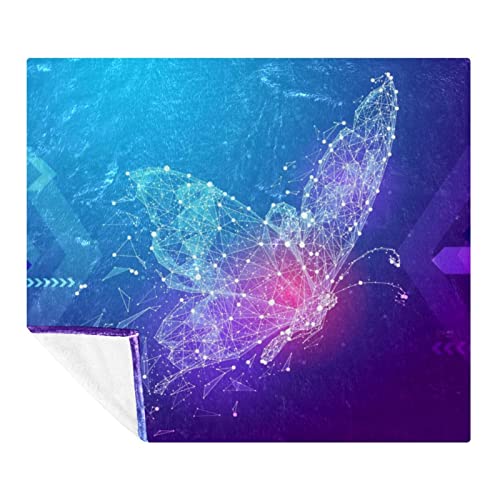 Couverture microfibre papillon 150x200 plaid fluide qui ne peluche pas - 2