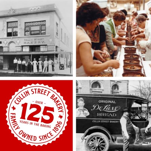 Collin Street Bakery Luxury Fruit Cake in Collectible Gift Tin - 101 Regular Size 7" Cakes with Nuts, Cherries, Pineapple, Papaya, Raisins and Honey