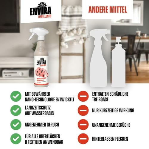 Envira Universal Insekten Abwehrspray 2 Liter - Spray mit Langzeitwirkung gegen Trauermücken, Silberfische, Lebensmittelmotten & weiteres Ungeziefer - Mittel gegen Insekten (PT19)