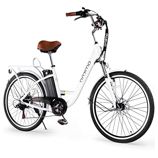 Oraimo Electric Bike for Adults 350W, 2X Load Rear Rack, Air Saddle, 3A Fast Charge, Up to 40 Miles Li-ion Battery, Aluminum Ebike Shimano 7 Speed, Dual Shock Absorber, 26" Electric Bicycle