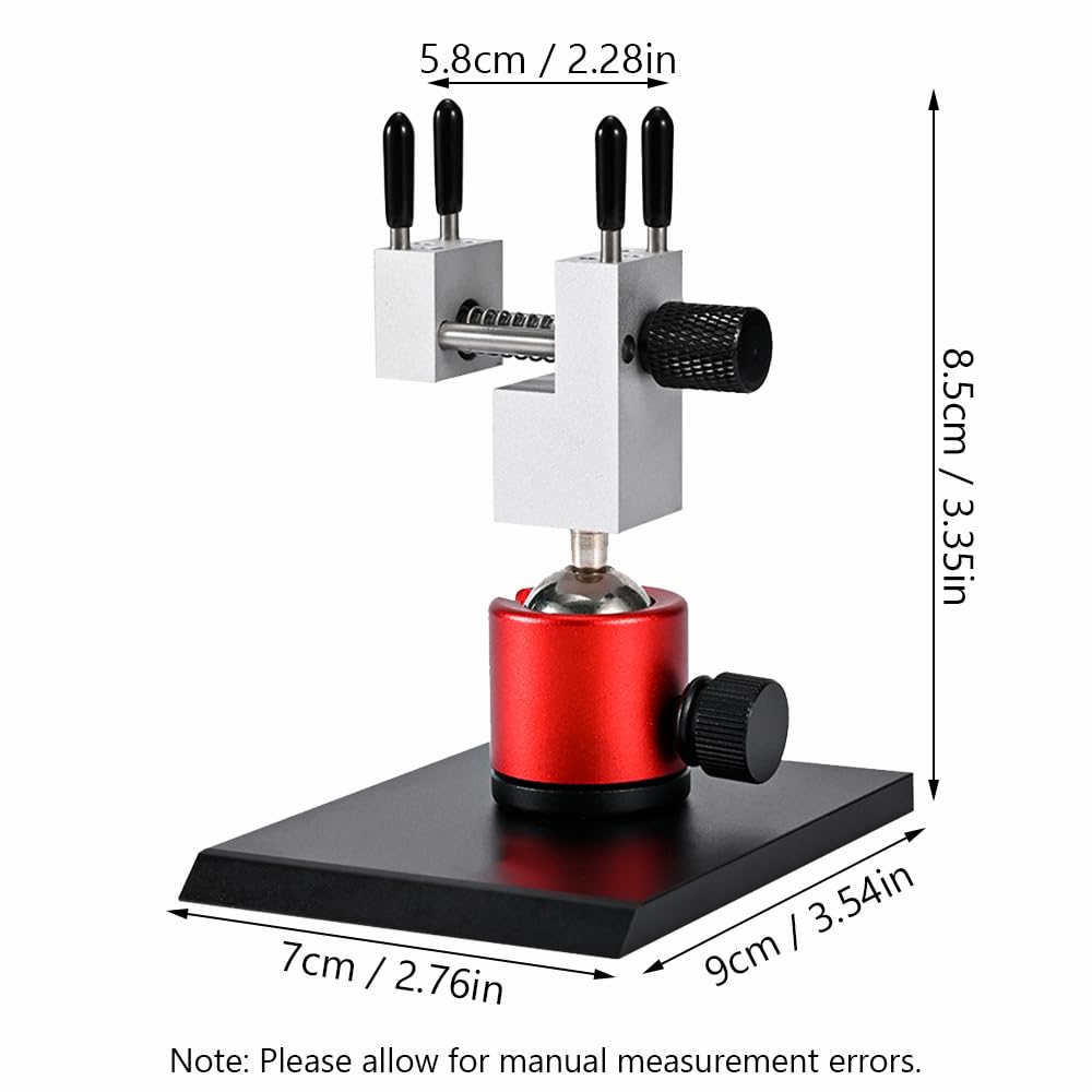 Mini étau universel, tête sphérique rotative à 360° avec base lestée stable, broches réglables en silicone anti-rayures pour modélisme, peinture, bijoux, électronique