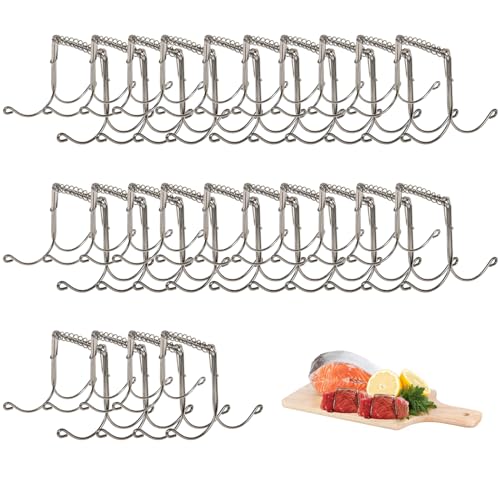 Rouladenklammern aus Edelstahl wiederverwendbar 24er Set, Rouladen Klammern als perfekte Alternative zu Rouladennadeln oder Rouladenspieße