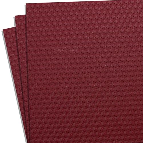 HOLSTEX Thermoform Sheet - (Basketweave Texture) - (.125 Thickness) - (12in x 24in Sheet) - (Blood Red) - (3 Sheets) - for Holster Making, DIY Cosplay, Airsoft Armor