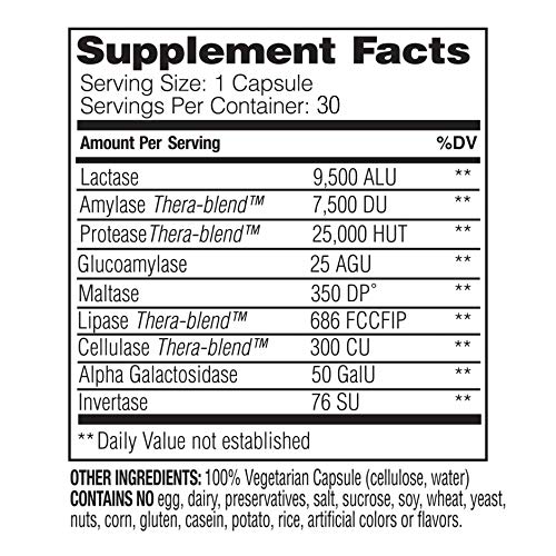 Enzymedica Lacto, Maximum Strength Formula For Dairy Intolerance, With Enzymes Lactase And Protease, Relieves Digestive Discomfort, 30 Capsules (30 Servings) #TOP1