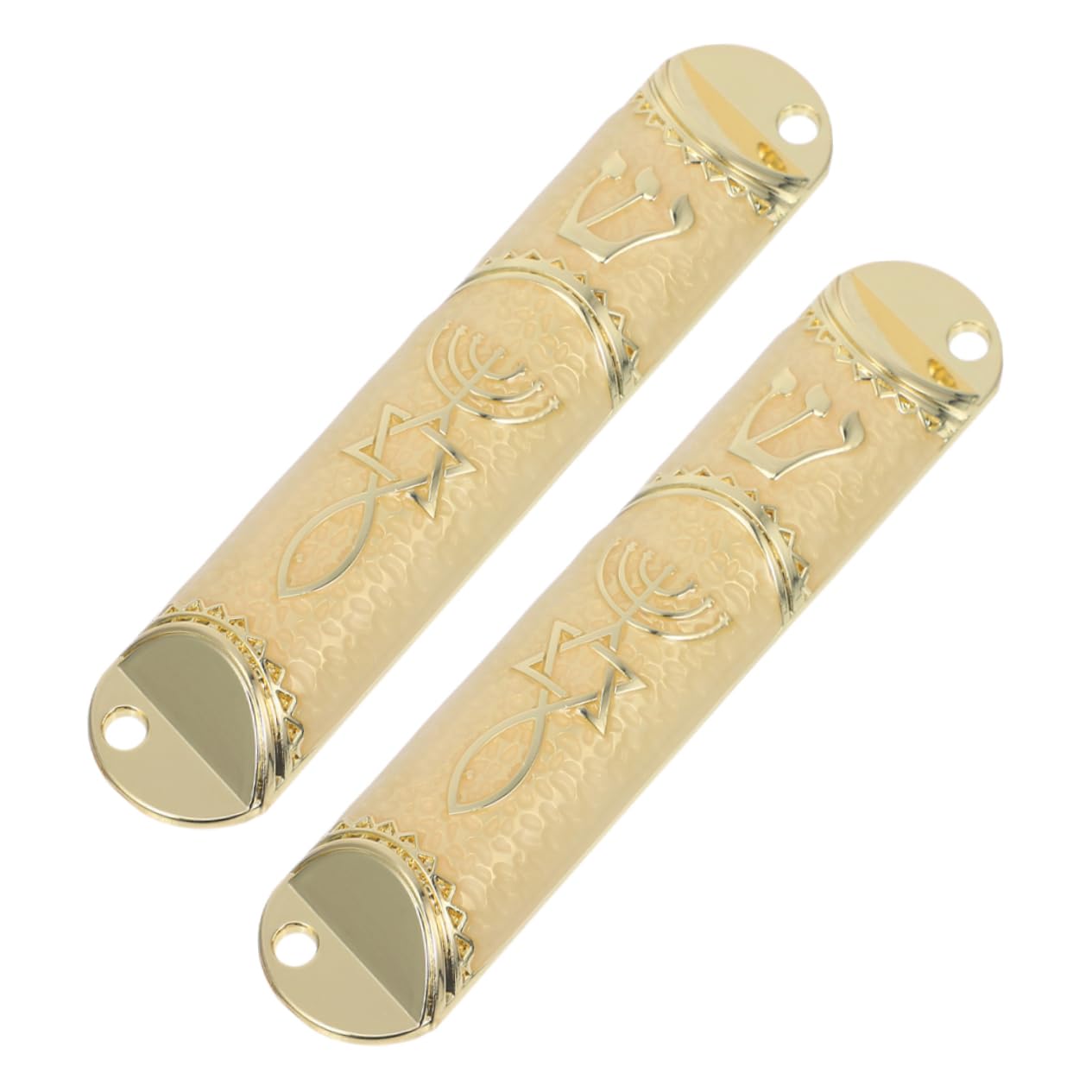 SOLUSTRE Star of David Metal Mezuzah Case Vintage Jewish Holder Decorative Jerusalem Blessing Ornament Religious Home Decor for Doorway Wall