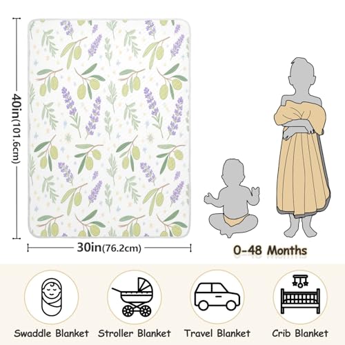 Custom Lavender Olive Soft Color Blanket for Baby Soft Customizable Photo Baby Name Blanket Personalized for Girls or Boys 30x40in cositas para Bebes recien nacidos3
