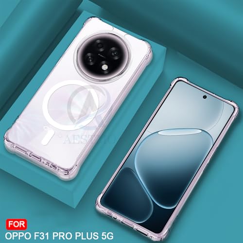 Image of AESTMO Clear Back Cover for Oppo F31 Pro Plus 5G | 360 Protection | Transparent Back Cover for Oppo F31 Pro Plus 5G (PC + TPU, Compatible with MagSafe Accessories, Transparent Bumper)