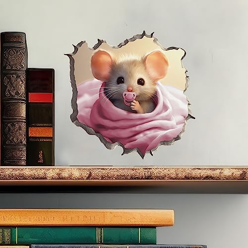 Vinilo decorativo 'It's a Girl Mouse' 5x5 pulgadas miniatura 2
