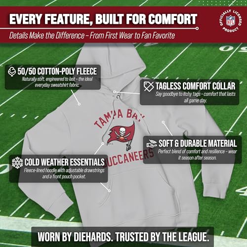 Image of Team Fan Apparel NFL Gameday Hoodie Pullover Sweatshirt for Men and Women | Officially licensed NFL Gameday fleece pullover - kangaroo pocket, ribbed cuffs, drawstring hood, unisex fit