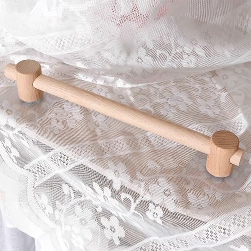Tringle à rideaux télescopique adhésive 40cm support bois sans perçage
