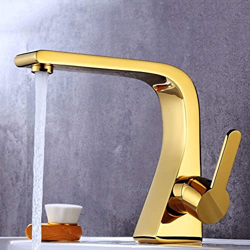 Robinet de lavabo en laiton chromé mitigeur eau chaude et froide