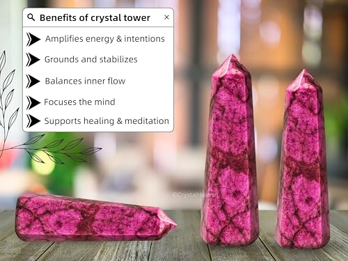 Image of Certified Cobalt Calcite Crystal Tower Obelisk Point For Chakra, Healing And Balancing - Aaa Grade Original Certified Gemstone Agate For Reiki Meditation Yoga Spiritual (2-3 Inches)