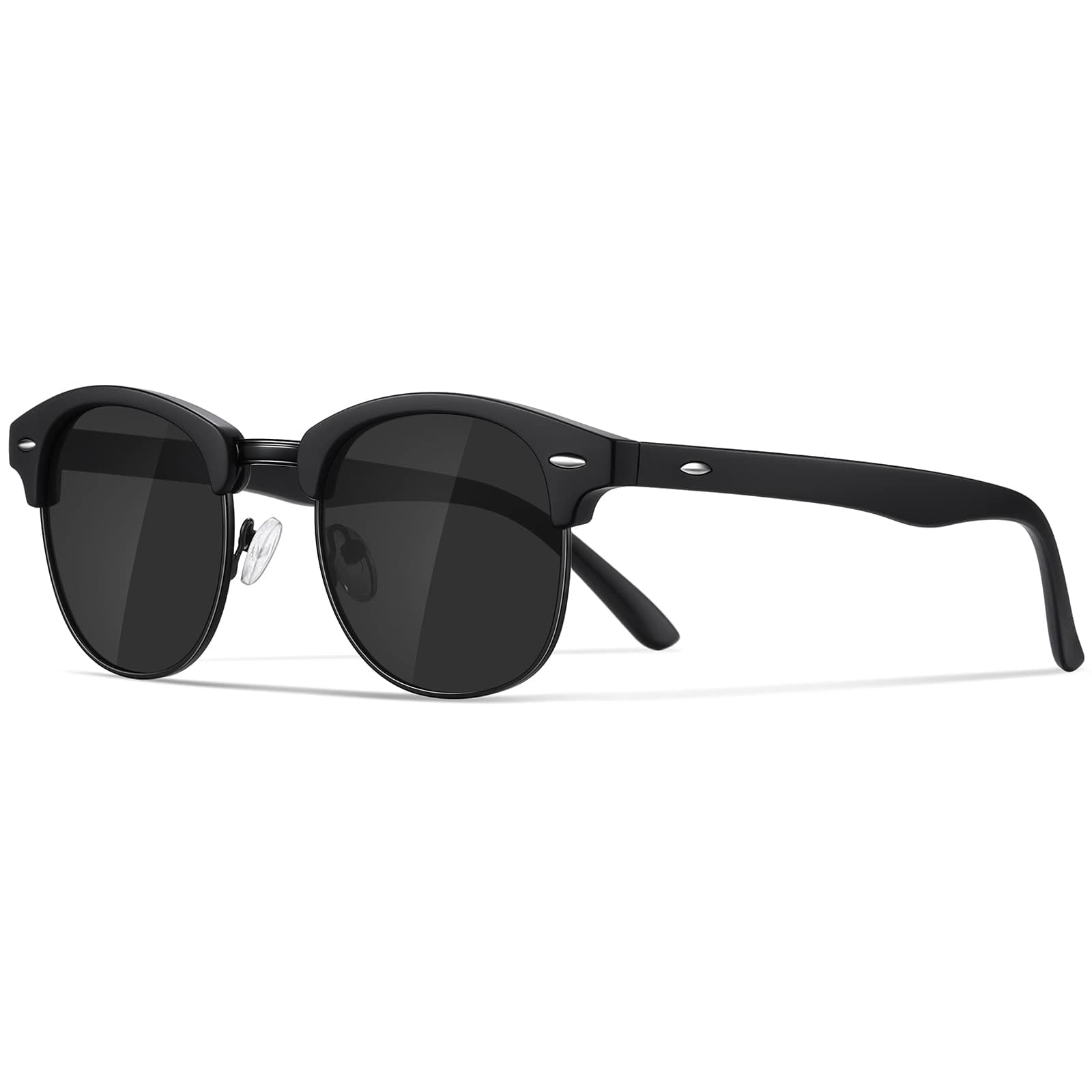 Occhsouo Polarisierte-Halbrahmen-Sonnenbrille-Unisex-Sonnenbrille-Herren-Damen Klassische Retro UV400 Schutz Rechteckig Sonnen brille Metallrahmen Autofahren Reisen