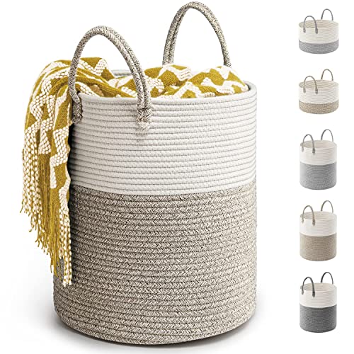 Brauner Aufbewahrungskorb 25x21 Cm - Geflochtener Korb Für Decken & Spielzeug