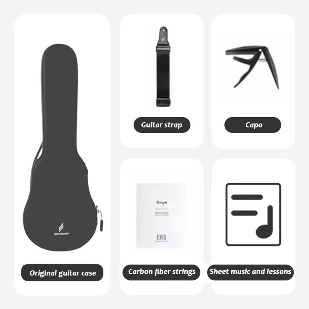 Ukelele Soprano De 23 Pulgadas Para Principiantes, Guitarra Hawaiana De Cuatro Cuerdas Con Funda, Cuerdas De Repuesto, Afinador Y Púas Para Adultos Y Adolescentes(Azul)