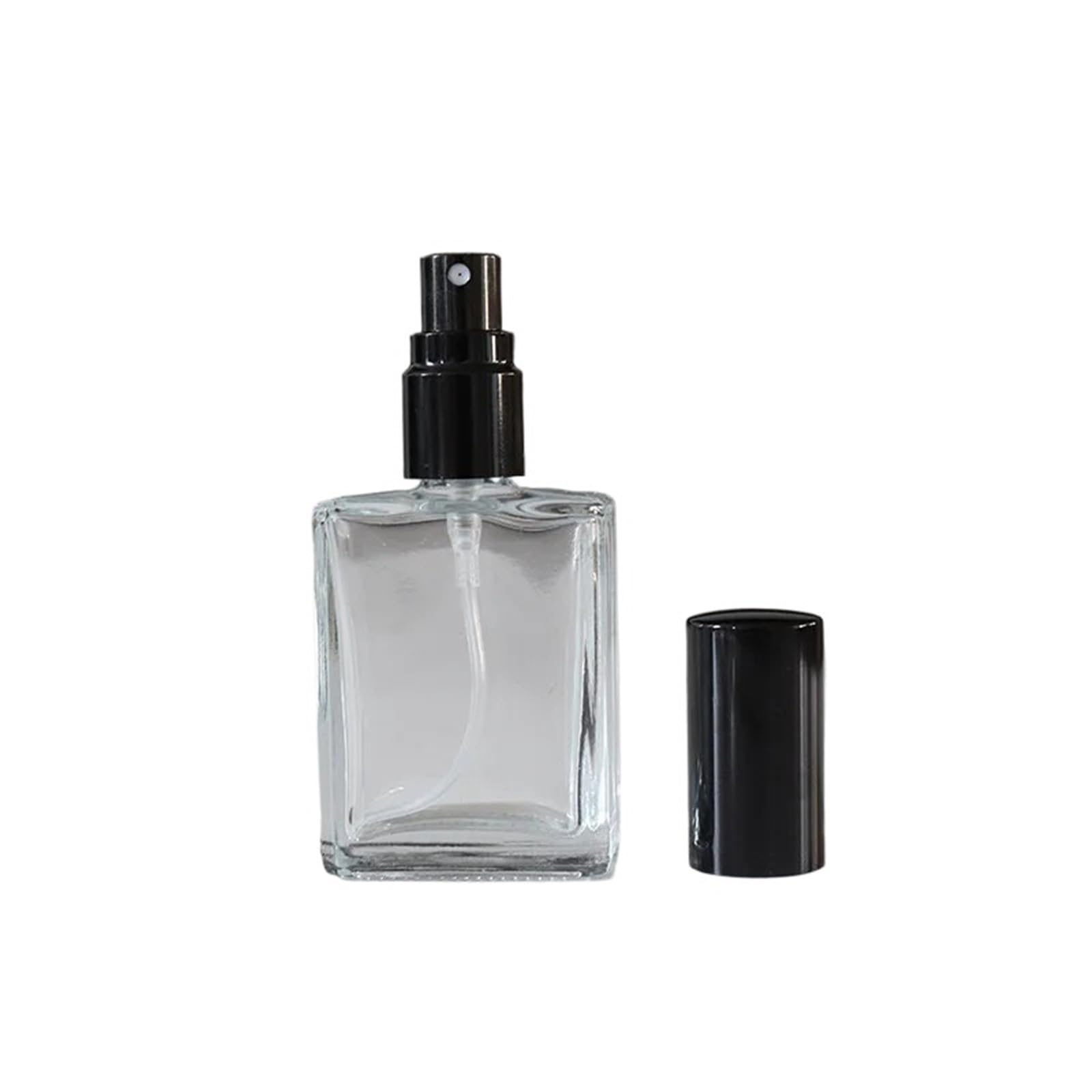 JINYOE 10 pezzi di flaconi di profumo spray atomizzatore for bottiglie quadrate piatte portatili da viaggio, bottiglie di ricarica in vetro vuote(Silver,10ml)