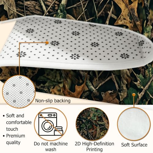 Alfombra rectangular de camuflaje y ramas para dormitorio y escritorio 6