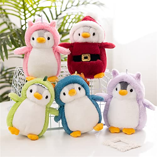 GLITZFAS Pinguin Stofftier Plüschtier, Kuscheltier Plüschpuppen Pinguin, 20cm Stofftier Schmusetier Geschenk für Jungen Mädchen Babys (Grün)
