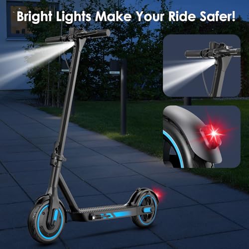 Electric Scooter With 25.5cm Tires,High Power 500W,Top Speed 25Km/H And Range 35KM, Double Drum Brake System, Adult Folding Scooter, Maximum Load Capacity 120kg,Application Control - Image 4