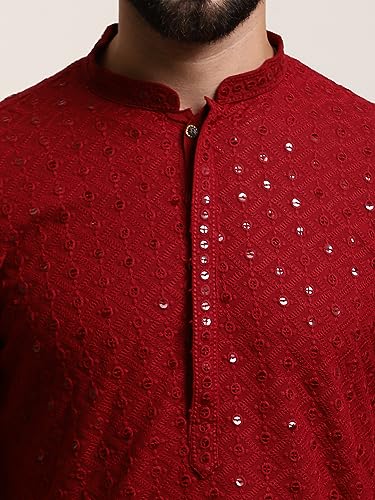 Image of SOJANYA Timeless Traditions (Since 1958) Men's Pure Cotton Sequin Embroidered Kurta Pyjama Set