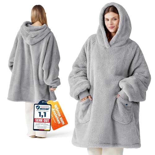 BEDSURE Hoodie Decke mit Ärmeln - Kuschelpullover als Geschenke für...