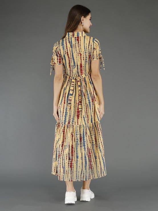 Image of Womens Rayon Fabric Printed Long Anarkali Maternity Feeding Dress with Side Zippers