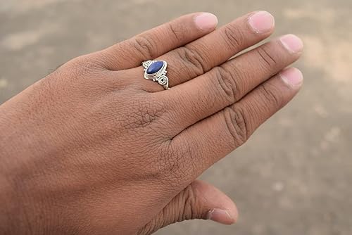 Miniatura 4 de Black Tourmaline Stone Ring, 925 Sterling Silver Ring Statement Ring For Women - Girls, 5X10mm Natural Marquise Shape Gemstone Ring, Christmas