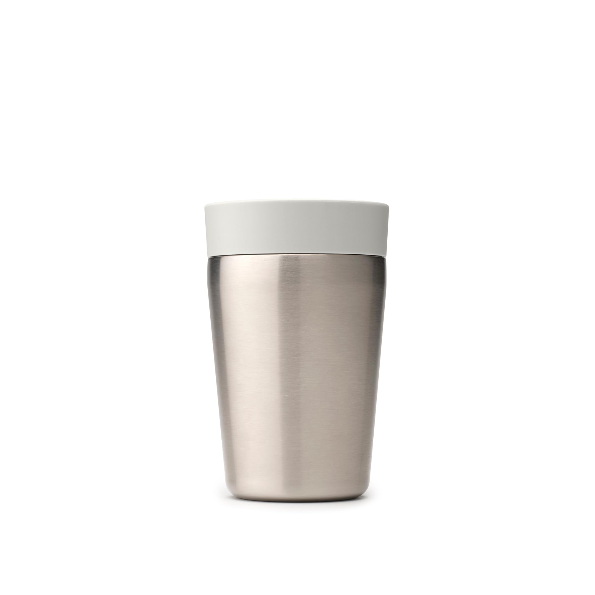 Brabantia - Make & Take Insulated Cup with Smart Click Lid, Keeps Drinks Hot for 3 Hours, Cold for 6 Hours, Leak-Proof Travel Mug - Light Grey, 0.2L