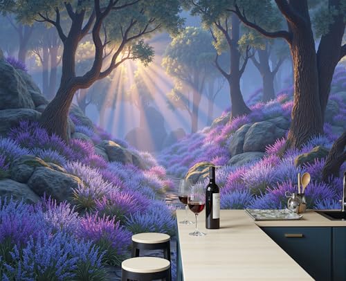 Papier Peint Grand Format Décoration Murale Salon Violet