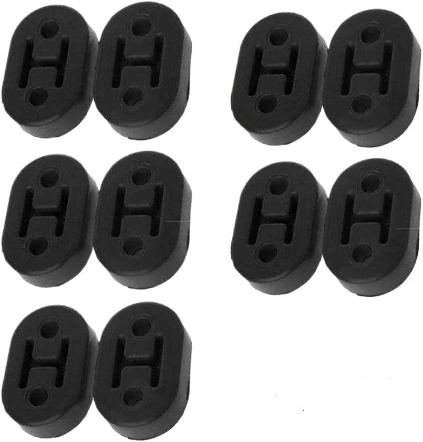 2 Holes Bracket Rubber Mount 10x Heavy Duty Exhaust Hanger Bushing Support 11.5mm Universal Black Compatible With Automotive Motorcycle Parts(10pcs)