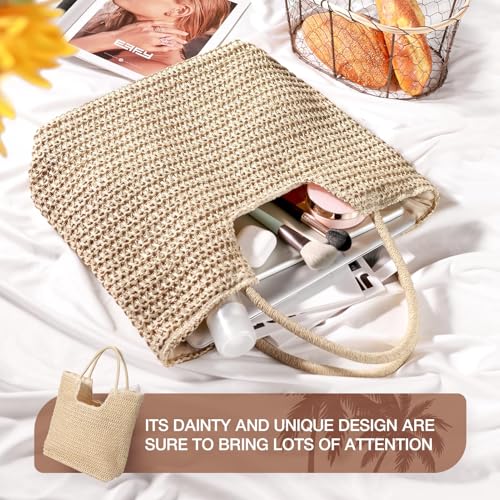Image of Hommtina Straw Beach Bag - Womens Crossbody Shoulder Vacation Purse for Summer