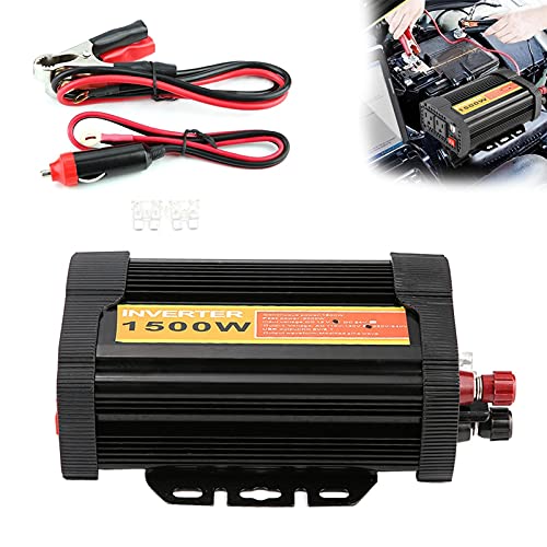 KIMISS Car Power Inverter, 12V DC to 110V AC 1500W Car Auto Voltage Transformer Inverter Converter with Double USB Car Charger Inverter