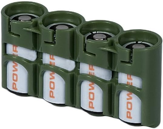 Powerpax Battery Caddy CR123 4 Pack Green