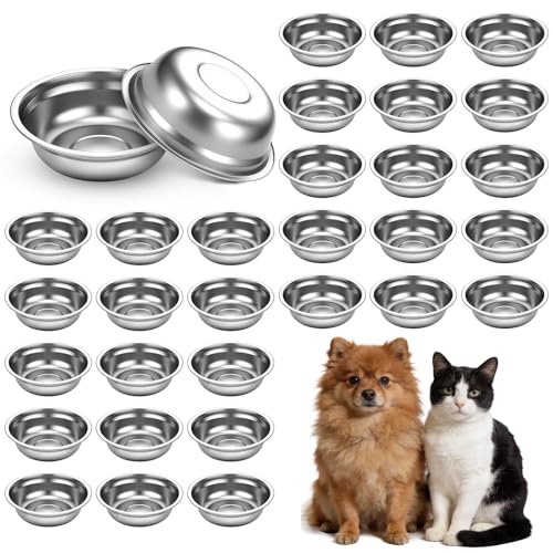 Oqqlin 30 Pcs Stainless Steel Cat Bowls...